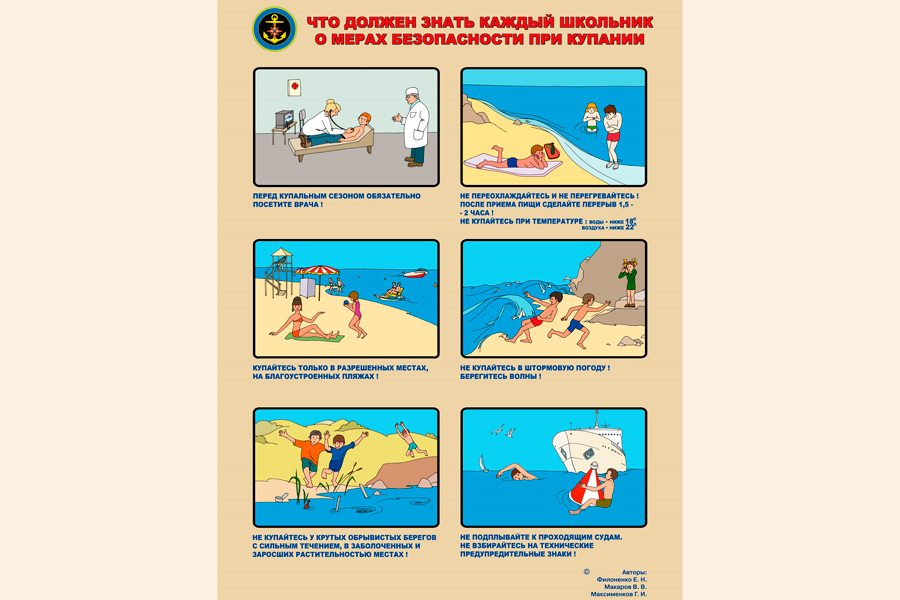 Как вести себя на воде в летнее время.