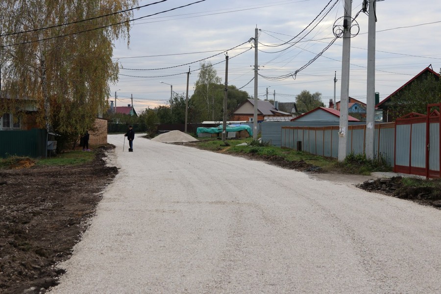 Ремонт дороги в селе Спасское.