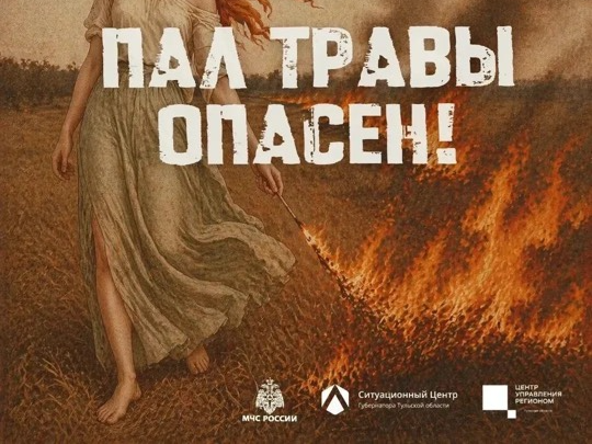 Памятка МЧС: Пал травы опасен.